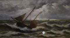 Hastings trawlers coming ashore by Thomas Rose Miles, oil on canvas, sold Aug 2026