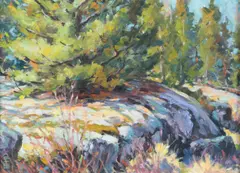 Granite Ridge by Tony Bianco, oil on board, sold Aug 2026