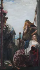 The Amazon Guard by Robert Anning Bell, oil on canvas, sold Aug 2026