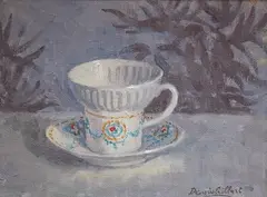 Imperial Russian Cup by Dennis Gilbert, oil on board, sold Jul 2026