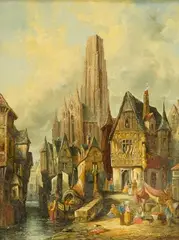 Untitled by Henry Schafer, oil on canvas, sold Jul 2026
