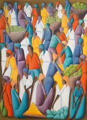 Untitled by Andre Guervil, oil on board, sold Jul 2026