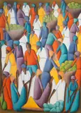 Untitled by Andre Guervil, oil on board, sold Jul 2026