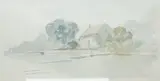Canal de Bourgogne by John Clements Miles, 1991, watercolour, offered Aug 2026