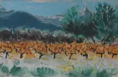 Untitled by Sally Scott, pastel, offered Aug 2026