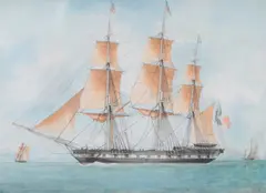 Annable Creole, Nantes by Antoine Roux, watercolour, offered Aug 2026