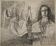 Untitled by Ganesh Pyne, Pen & Ink on paper, sold Jan 2026