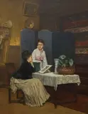 Untitled by Auguste Toulmouche, oil on canvas, offered Jun 2026