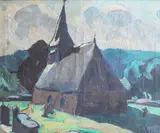 Untitled by Albert Raty, oil on canvas, sold Jun 2026