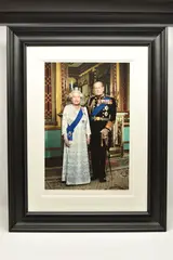 'HER MAJESTY QUEEN ELIZABETH AND HRH PRINCE PHILIP', a limited by John Swannell, print, sold Oct 2026
