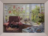 Afternoon tea by Stephen Darbishire, oil on board, sold Aug 2026
