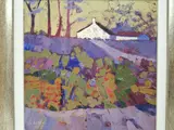 Summer cottage by Giuliana Lazzerini, acrylic on canvas, sold Aug 2026