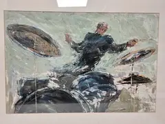 Untitled by Bernard Rooke, mixed media on paper, sold Aug 2026