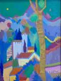 The old tree by Giuliana Lazzerini, oil on canvas, sold Aug 2026