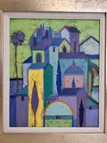 Sunny wall by Giuliana Lazzerini, 2001, oil on board, sold Aug 2026