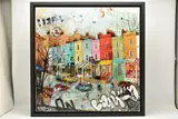 Notting hill by Richard Burel, mixed media on canvas, sold Jul 2026