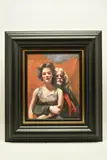 Painter with billy, temptation of st anthony by Robert Lenkiewicz, oil on canvas, sold Jun 2026