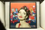 City girl ii by Miss Mash, mixed media on board, sold Jun 2026