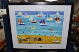 A great day out on the beach by Gordon Barker, acrylic on paper, sold Jun 2026