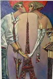 Paris for two by Andrei Protsouk, mixed media on canvas, offered Oct 2026