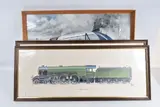 oil on board depicting A4 class locomotive and tender 'Silver Fox' by Paul Francis Twine, oil on board, offered Aug 2026