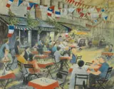 Untitled by Rex Harley, Oil and pencil on canvas, sold Jun 2026