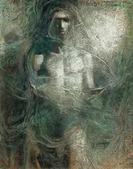 Untitled by Michael Leonard, Mixed media on board, sold Jun 2026