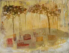 Untitled by Mary Newcomb, Oil on board, sold Jun 2026