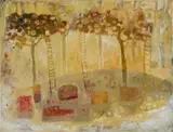 Untitled by Mary Newcomb, Oil on board, sold Jun 2026