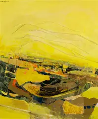 Untitled by Michael Ayrton, Oil on canvas, with barley collage, sold Jun 2026