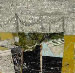 Untitled by Peter Joyce, Acrylic and collage on board, sold Jun 2026