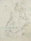 Untitled by John Bromfield Gay Rees, Watercolour and pencil with pen and ink and collage detail, sold Jun 2026