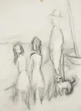 Untitled by Henryk Gotlib, Pencil and charcoal, sold Jun 2026