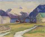 Vårlandskap by Ole T. Ytterdal, Olje på lerret, sold Oct 2026