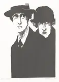Axel og Ellen by Niclas Gulbrandsen, 1997, Tresnitt på japanpapir, sold Oct 2026
