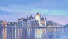Mot kveld i Budapest by Sigmund Årseth, 2005, Olje på lerret, sold Oct 2026