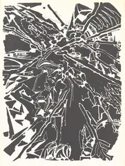 Stor kamuflasjeindianer by Bjørn Ransve, 1984, Litografi, p.t, sold Oct 2026
