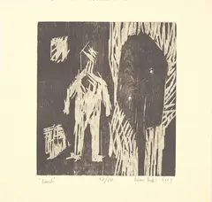 Menneske by Marianne Bratteli, 2003, Tresnitt, sold Oct 2026