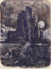 Månenatt by Karl Erik Harr, 1974, Litografi, sold Oct 2026