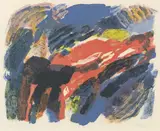 Ild og svaberg by Carl Nesjar, 1999, Litografi, sold Oct 2026