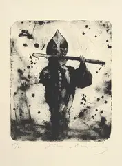 Uten tittel by Håkon Gullvåg, Litografi, sold Oct 2026