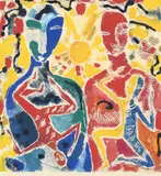 Phases by Pia Myrvold, 1982, Blandingsteknikk på papir, sold Oct 2026