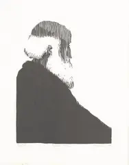 Profeten by Niclas Gulbrandsen, 1997, Tresnitt på japanpapir, sold Oct 2026