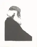 Profeten by Niclas Gulbrandsen, 1997, Tresnitt på japanpapir, sold Oct 2026