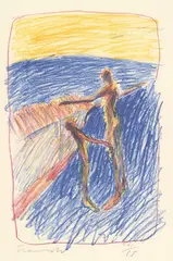 Sveveøvelse by Frans Widerberg, 1983, Litografi, sold Oct 2026