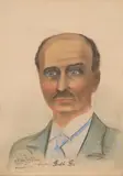 ByggMesteren Albert Kristiansen by Bendik Riis, 1958, Pastell på papir, sold Oct 2026