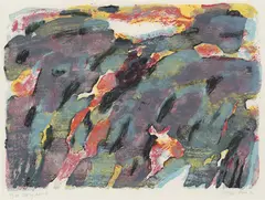 Ild og hav I by Carl Nesjar, 1996, Litografi, sold Oct 2026