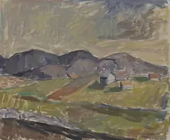 Fra Gjemre by Oskar Sørreime, 1958, Olje på lerret, sold Oct 2026