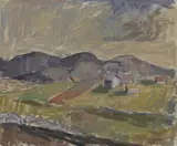 Fra Gjemre by Oskar Sørreime, 1958, Olje på lerret, sold Oct 2026