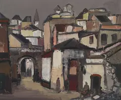 Gate II by Frank Frantzen, 1979, Olje på lerret, sold Oct 2026